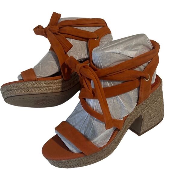 Vince Camuto Roreka Suede Ankle Tie Platform Espadrille Sandals Size 7 NWT - Picture 1 of 12